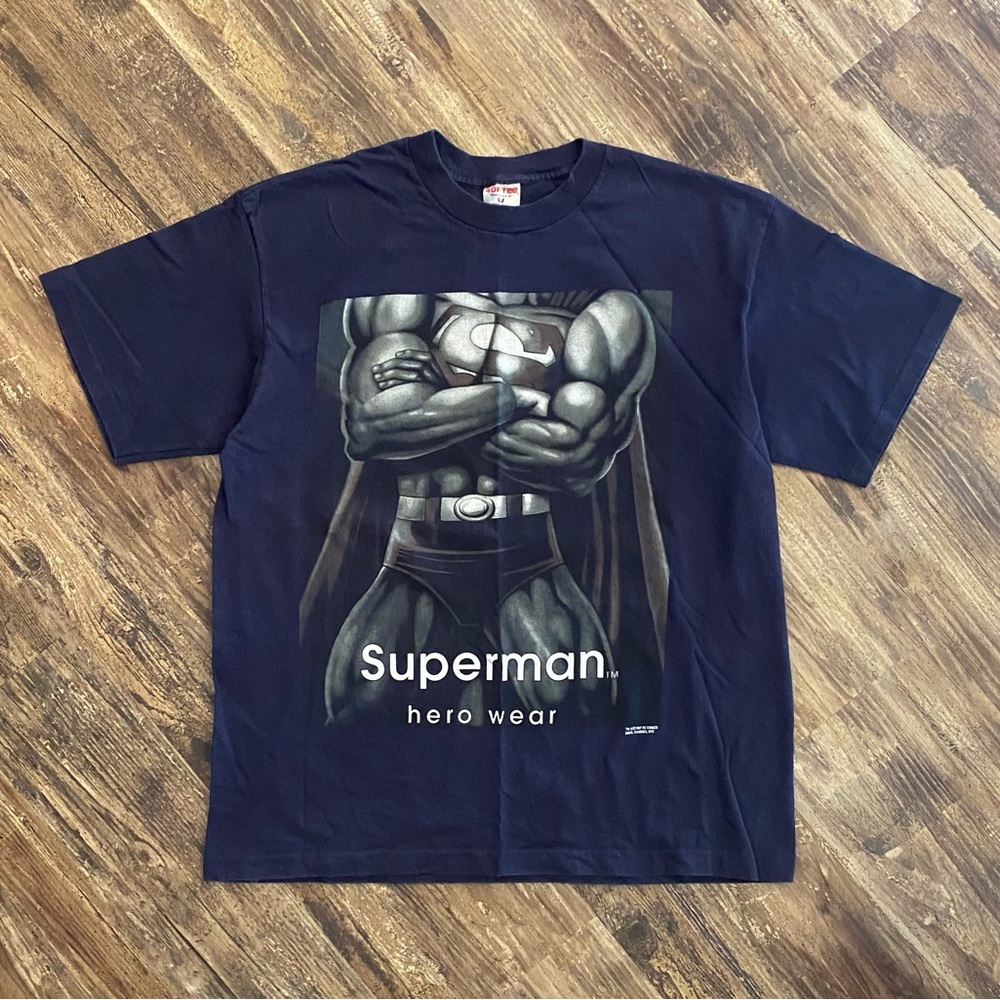 Vintage 1997 Superman Hero Wear Dc Comics Promo Shirt